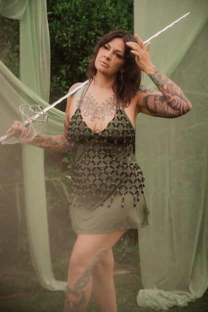 RTS S-2X Beaded Mini Dress