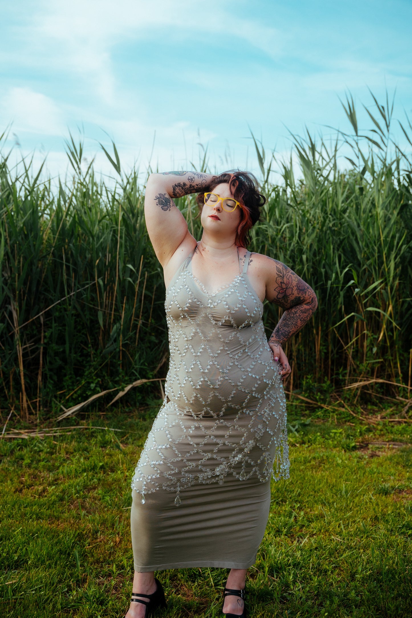 Ready To Ship 2X Crystal Dress